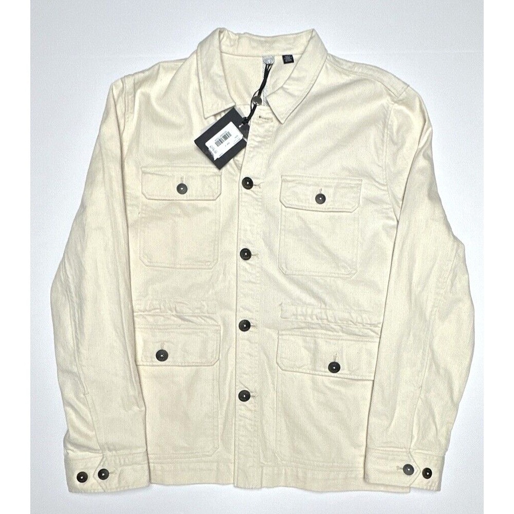 Ted Baker London Mens Size XL EU 5 Summer Utility Jacket Shacket Cotton Cream